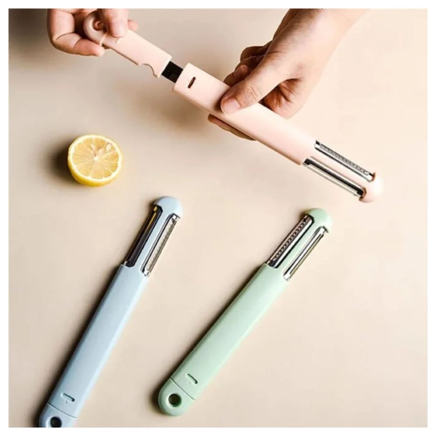 Cuchillo pelador 3 en 1 multifuncional a